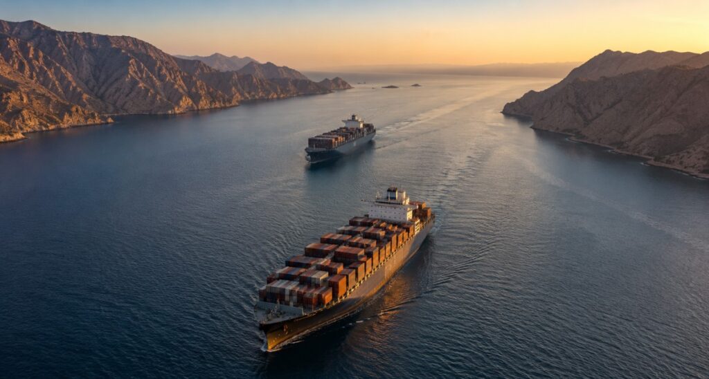 Strait of Hormuz supply chain disruption affecting Gulf logistics and UAE imports
